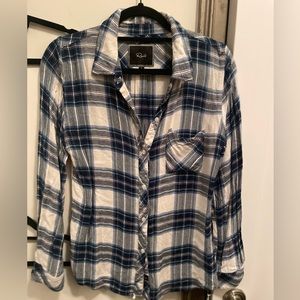 Rails Hunter Shirt - white green blue